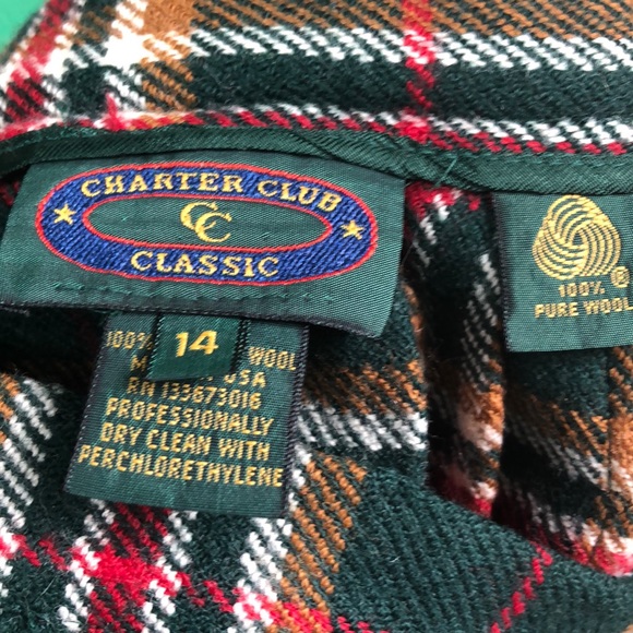 Charter Club Wrap Kilt Styled Skirt - Size 14 - Picture 2 of 3